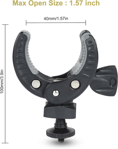 UTEBIT Bike Camera Mount with 1/4" Screw, Bicycle Camera Clamp for Bike, Motorcycle, Gopro, Electric Vehicles