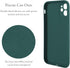 UEEBAI Slim Liquid Silicone Case for iPhone 11 (6.1 inch) - Dark Green with 360 Rotatable Ring Holder & Kickstand