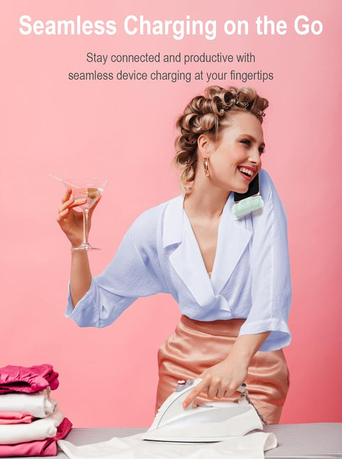 Small Portable Charger for iPhone 15 Pro, 5000mAh Travel Essentials, Ultra-Compact Battery Compatible with iPhone 14/14