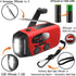 2000mAh SOS Alarm Emergency AM FM Weather Radio, Portable Hand Crank Solar Battery Operated