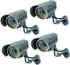 Dummy Security Camera Bullet Fake Indoor Outdoor CCTV Surveillance System with Realistic LEDs and Warning Stickers