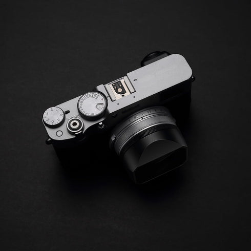 49mm X100V/X100VI Metal Square Lens Hood (with Cover) with UV Filter Adapter Ring Compatible with for Fujifilm
