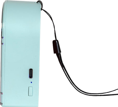 Crosley Aqua Blue Mini Jukebox Bluetooth Speaker with LED Lights
