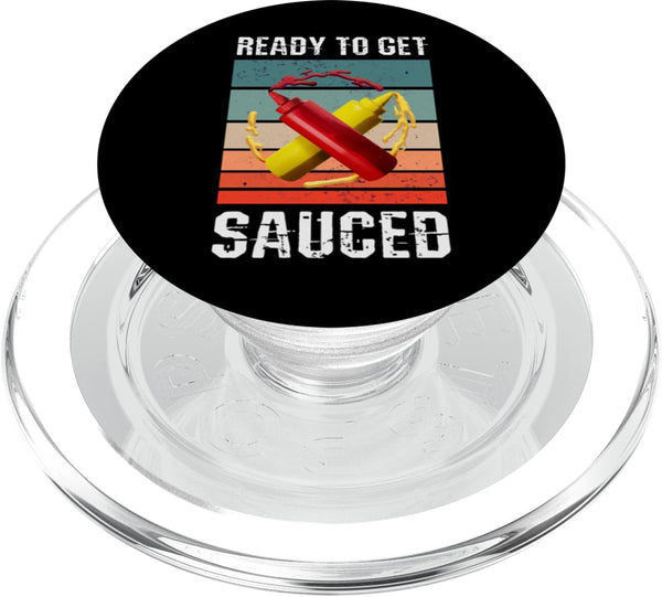 Funny Mayonnaise and Tomato sauce Bottle Ready to get sauced Funny Tomato Sauce and Mayonnaise Bottle PopSockets MagSafe