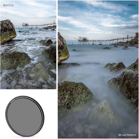 K&F Concept 62mm Magnetic Swap ND8 Lens Filter - 3-Stop Fixed Neutral Density, Waterproof, Scratch Resistant