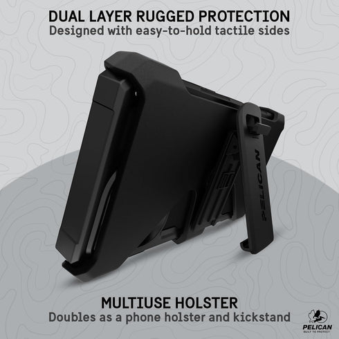 Pelican Shield Case for iPhone 15 Pro Max - 21FT MIL-STD Drop Protection, Magnetic Charging with Belt Clip