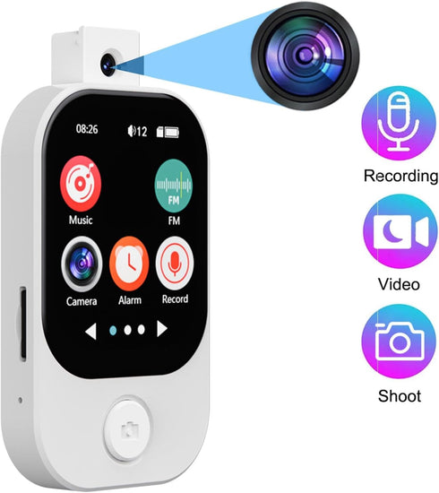Wisoqu MP3 2.01" 720P Player with Bluetooth and Camera, Touch Screen Portable Music Player with FM Radio, Photos, Alarm