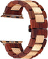 Wooden Watch Band for Apple Watch, Natural Hardwood Strap for iWatch Series 8,7,6,5,4,3,2,1 (Sandal + Maple)