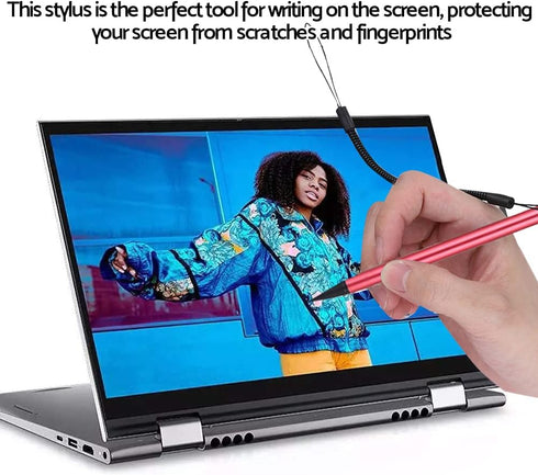 Spring Rope Touch Pen, Resistive Touchscreen Hard Tip Stylus for POS, PDA, Industrial PC, Car Navigator (Red)