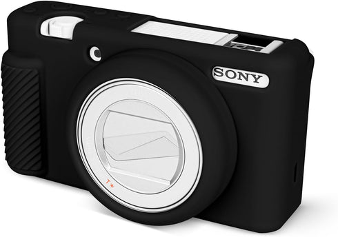 Rieibi ZV-1F Case, Soft Silicone Protective Case for Sony ZV1F/ZV-1M2/ZV-1 Mark II Vlog Camera, Lightweight Black