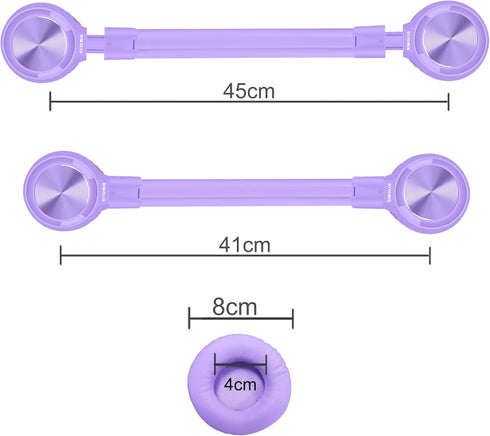 SIMOLIO Wired Headphones for Kids, Girls School Headphone with Microphone, Safe Volume Limiter, Foldable Adjustable
