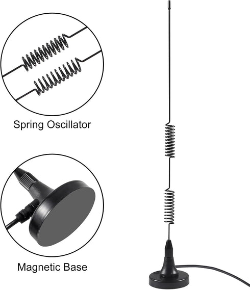 AEDIKO 4pcs 20-1300MHz Police Scanner Antenna - HF VHF UHF Ham Radio BNC Male Antenna for Radio Shack Police Radio