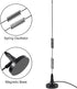 AEDIKO 4pcs 20-1300MHz Police Scanner Antenna - HF VHF UHF Ham Radio BNC Male Antenna for Radio Shack Police Radio