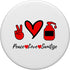 Hand Sanitizer Anti-Bacterial Funny Gifts Hand Sanitizer Quote Peace Love Sanitize Women's Gift PopSockets Standard