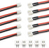 5 Pairs JST-XH 2.54mm 1S 2 Pin Balance Plug Lead Socket Male and Female Connector with Silicone Wire Cables