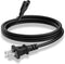 Meliya 2 Prong TV Power Cord Compatible with Samsung, LG, TCL, Sony, Apple,