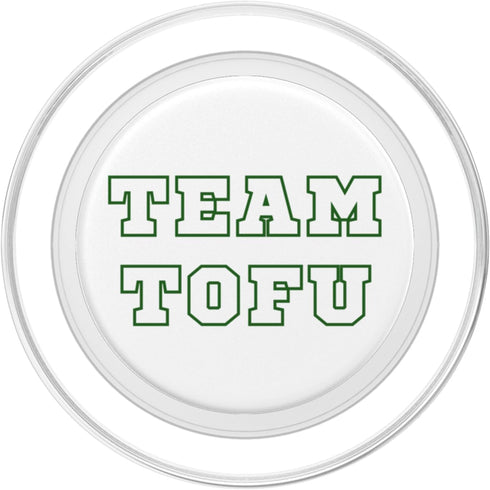 Plant Based Humor Design Team Tofu Vegan Vegetarian Tee for Tofu Lovers. PopSockets PopGrip for MagSafe