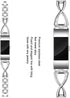 Bands Compatible with Fitbit Charge 2, Metal Bands with Rhinestone Bling Replacement Bracelet
