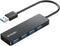 BYEASY 4 Port USB 3.0 Hub, Ultra Slim Portable Data Hub for iMac Pro, MacBook Air, Mac Mini/Pro, Surface Pro