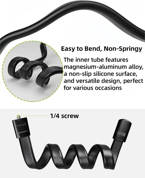 Adjustable Gooseneck Phone Holder, Suitable for Mic Stand, Baby Strollers, Treadmills, Shopping Carts, Bicycles, Cars