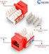NewYork Cables Cat 6 Keystone Jack, 90 Degree Punchdown Ethernet Wall Jack for Patch Panels