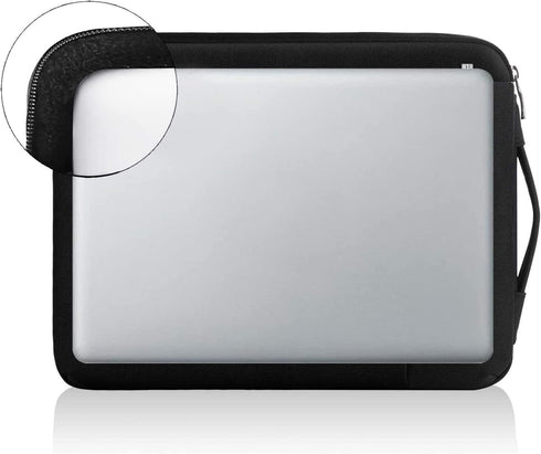 LANDICI 360° Protective Laptop Sleeve 11.6 Inch for Surface Pro 7 8 9, MacBook Air 11, Slim Shockproof Waterproof Black