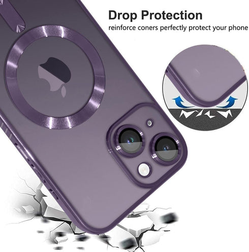 KANGHAR Magnetic Clear Case for iPhone 15 Plus - Anti-Yellowing, Shockproof Slim Cover, Compatible with MagSafe, Deep