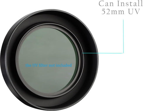 Haoge Metal Lens Hood for Nikon NIKKOR Z 40mm f/2, Z 28mm f/2.8, Compatible with 52mm Filters