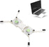 ASHATA Portable Laptop Cooling Pad, Foldable Cooler with 2 Light Emitting Fans for Notebook Computer