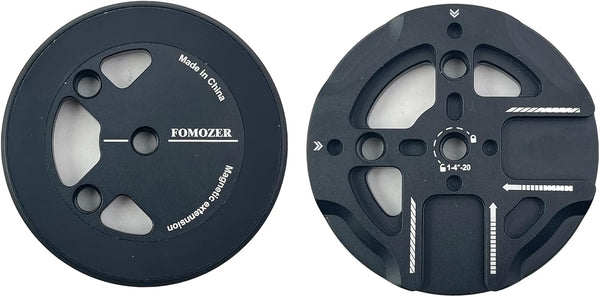 FOMOZER Magnetic Tripod Mount Adapter with 1/4" Threads & Multi-Angle Arri Holes, MagSafe
