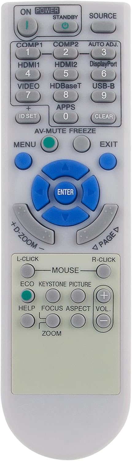 RD-472E Replace Video Projector Remote Control Compatible with NEC Projector P502H P452W P554U P452H P502W P474U P554W P474W P604X P603X NP-P554U NP-P474U NP-P502W NP-P452H NP-P554W NP-P474W NP-P604X