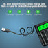 EBL 8 Pack 2300mAh 8-Bay Rechargeable AA Batteries and Battery Charger with Built-in Charging Cable, Ni-MH Duable A
