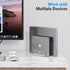 OMOTON Updated Dock Version Vertical Laptop Stand, Adjustable Desktop Holder for MacBook/Surface/Samsung/HP/Dell/Chrome