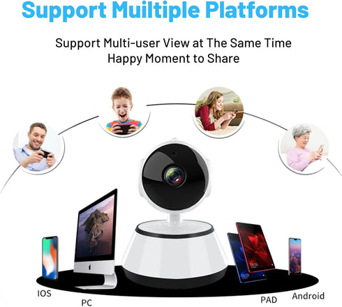 Indoor Surveillance Camera, 24/7 Alert V380 PRO for Baby, Night Vision, Secure Local & Cloud Storage