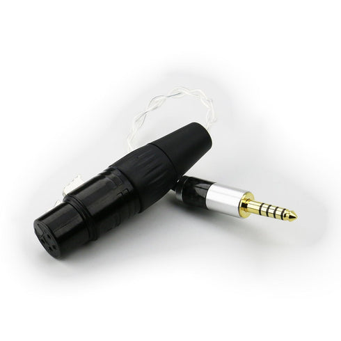 NewFantasia 4.4mm Male to 4-pin XLR Balanced Female Silver Plated Headphone Audio Adapter for Sony WM1A, NW-WM1Z