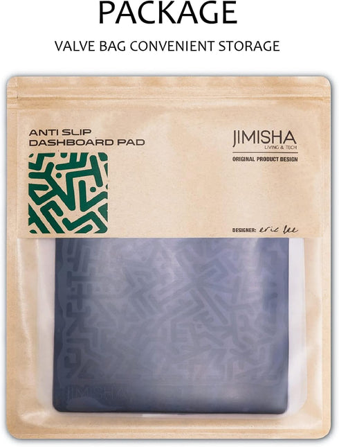 JIMISHA Car Dashboard Non Slip Mat, Anti Slip Pad for Radar Detector, Cell Phone, Keys, 6.3x5.1 inch (4 Pack)