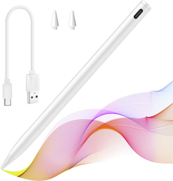 Stylus Pen Compatible for iPad (2018 and Later), Palm Rejection for iPad Pro 11&12.9 Inch, iPad Air, Mini (White)