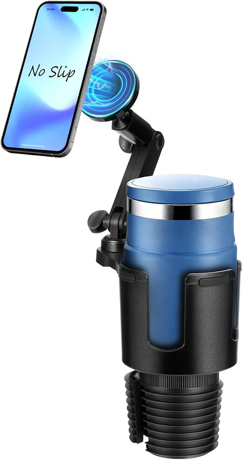 Hiitytin Magnetic Car Cup Holder Phone Holder, 2-in-1 Cup Holder Extender for Car,
