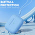 AirPods Pro 2nd Generation Case (2022/2023) with Cleaner Kit, Soft Silicone Protective Cover with Lanyard, Sky Blue