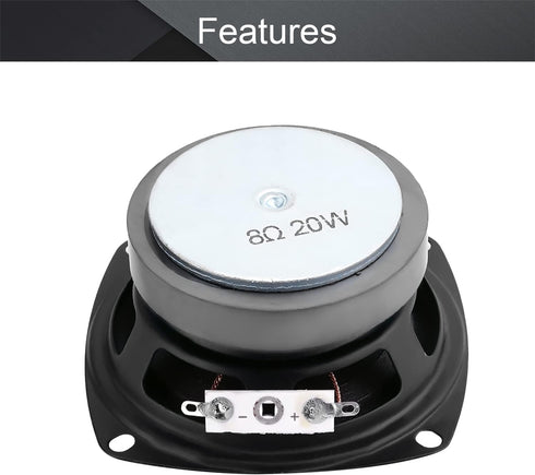 Fielect 1Pcs 8Ohm 20W External Magnet Speaker Loudspeaker, 78mm Dia