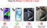iPhone 15 Case Clear with Cute Color Flower Floral Leaf Design, Soft TPU Shockproof Protective Cover