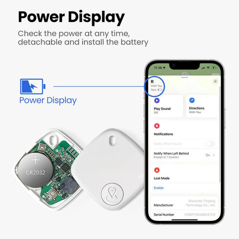 Key Finder, Bluetooth Tracker Locator, Works with Apple Find My (iOS Only), Smart Item Locator for Keys, Bags, Luggage