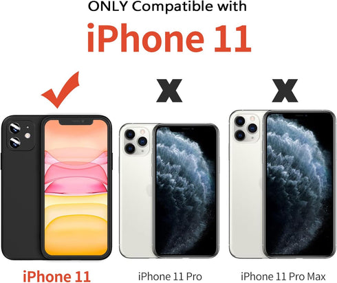 FanTEK Compatible Case for iPhone 11, Anti-Scratch & Fingerprint Protective Cover, Matte Black