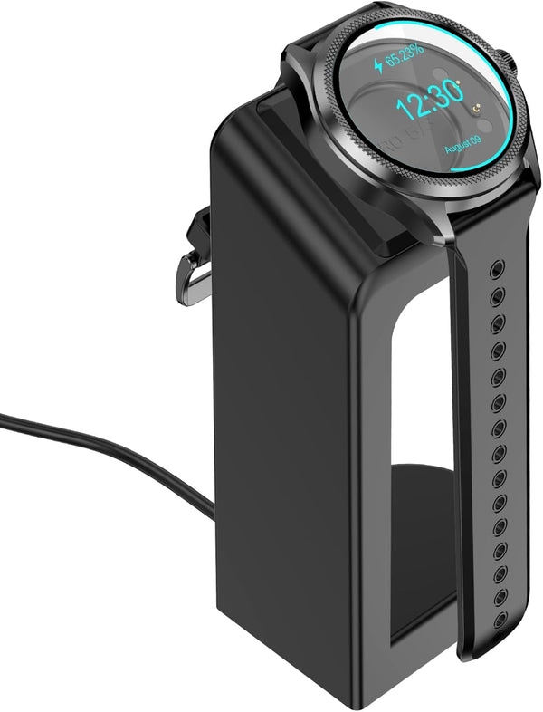 Replacement Connection Charging Dock - Compatible with Ticwatch Atlas/Pro 5 Enduro/Pro 5/3, 5 Feet Cable, Black