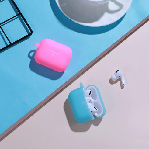 Silicone Case Cover Compatible with Apple AirPods Pro, Protective Soft Case with Carabiner for Airpods Pro 2