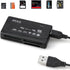 Wansurs Micro SD Card Reader, 6 in 1 Memory Card Reader for SD/Micro