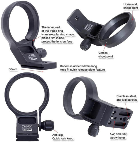 Lens Collar Tripod Mount Ring, Compatible with Tamron 18-300mm f/3.5-6.3 Di III-A VC VXD B061, Arca-Swiss Fit
