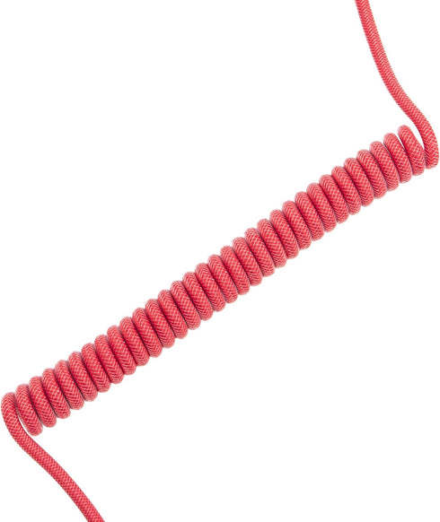 ASCENY Coiled & Double-Sleeved Mechanical Keyboard Cable for Type-C Mechanical Keyboards (Red)