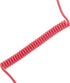 ASCENY Coiled & Double-Sleeved Mechanical Keyboard Cable for Type-C Mechanical Keyboards (Red)