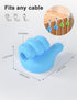 12Pcs Cable Clips, Fun Cord Holders, Silicone Thumb Wall Hooks, Cord Organizer for Desk Wall Car Nightstand, Cord Clips, Wire Holders, Phone USB Charger Cable Management, Key Hanger